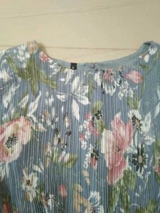 Pleated Floral Dress
