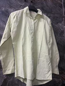 ZARA Mint Green &amp; White Striped Shirt for Women’s