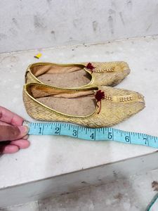 Gold Ethnic Jutti Shoes need to stich