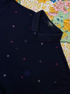 Authentic Fendi All Over Logo Polo Shirt