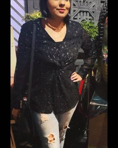 Marks And Spencer Black Party Top