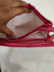 Striped Pouch Bag