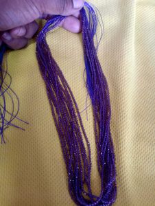 Purple Crystal Beaded Necklace