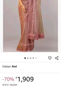 Elegant Party Wear Sequin Pink Net Saree