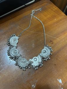 Bohemian Silver Choker Necklace