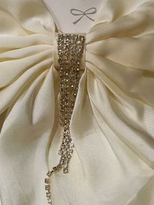 Coquette Bow Hair Clip with Rhinestones