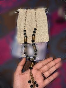 Elegant Beaded Tassel Necklace
