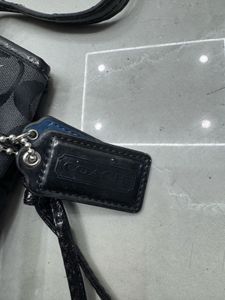 Coach Black Signature Stripe Handbag