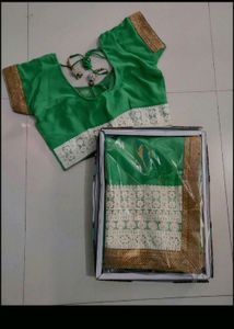 Party Wear Chicken Work Saree