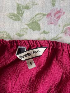 Fuchsia Wrap Front Top