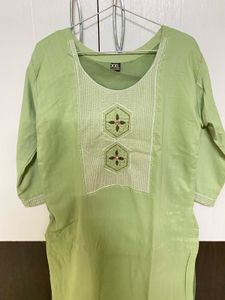 Light Green Embroidered Kurti