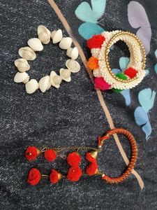 Boho Shell &amp; Tassel Bracelets Set