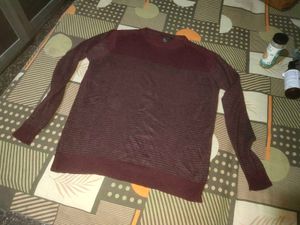 Burgundy Striped Sweater