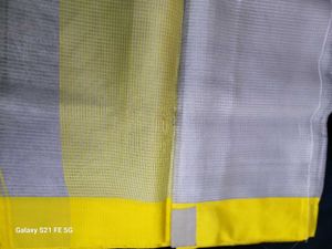 Elegant White Saree with Yellow Border