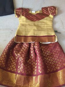 Elegant Girls' Silk Lehenga Choli