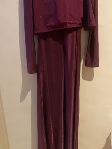 Burgundy Sparkly Party Dress