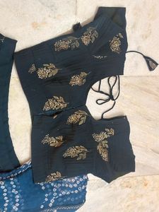 Embroidered Teal Lehenga Choli Set
