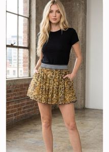 Leopard Print Mini Skirt