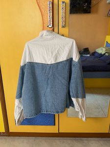 Denim &amp; White Patchwork Jacket