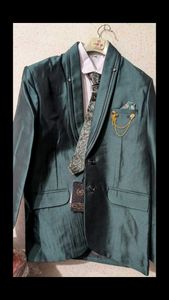 Stylish 14 year boy Teal Blazer Set