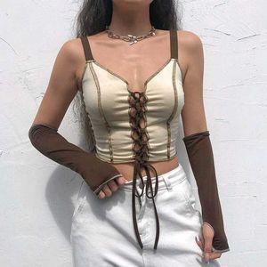 16279. Cream Corset Style Crop Top