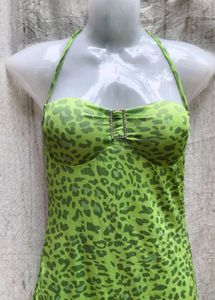 Green Animal Print Dress