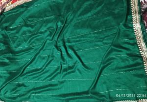 Elegant Green Saree with Embellished Border
