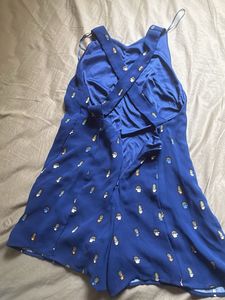 Blue Cactus Print Romper