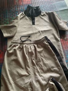 Chic Brown Knit Co-ord Set