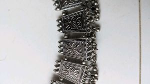 Oxidized Silver Ethnic Necklace