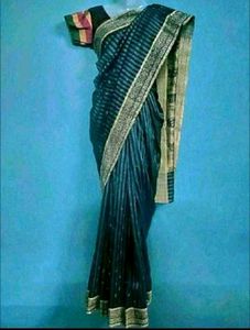 Sea Blue silk saree