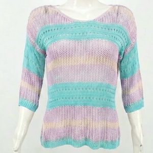 Striped Knit Crochet Top S To M (pack of 2)