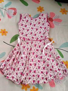 Cute Floral Print Girl's Dress
