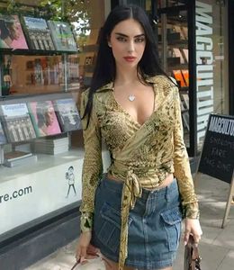 Snake Print Wrap Top ❤️‍🔥