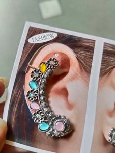 Boho Gemstone Ear Cuff Earrings