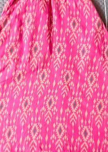 Vibrant Pink and yellow Ikat Pattern skirt shorts