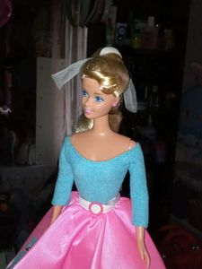 Barbie Doll with Blue Top &amp; Pink Skirt