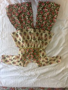 Beautiful Floral Print Kurta Set