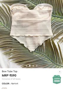 Bow tube top