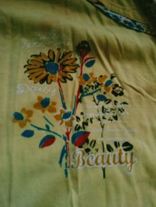Cute Yellow Floral Detail Top
