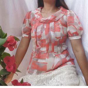 Rolled Collar Top Fits Bust 32-36