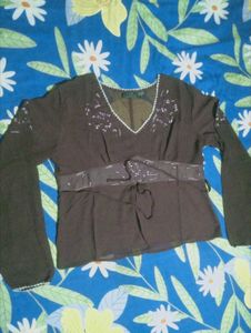 •°☆Vintage 'eye candy' sheer peplum top☆°•