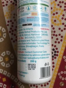 BabyChakra NaturalBaby Powder 100% Natural