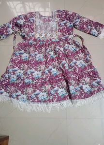 Floral Print Short Kurti