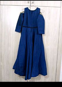 Stunning Royal Blue Embroidered Gown