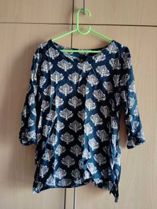 Stylish Blue Tree Print Kurti✨