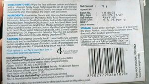 Raaga Professional Detan Cream Sachets