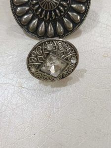 combo Oxidized Silver Ethnic Rings