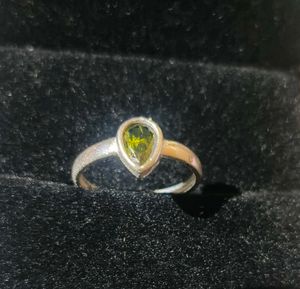 Green Gemstone pure silver Ring 💍