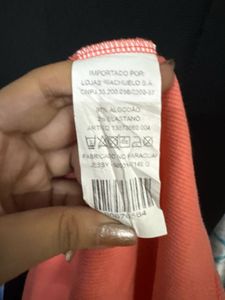 Coral Ribbed Halter Neck Top